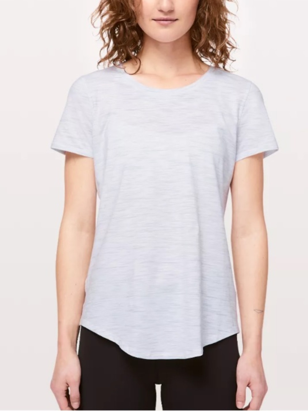 NWT Lululemon Love Crew Alpine White Space Dye Short Sleeve Women Size 8